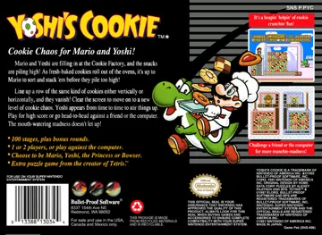 Yoshi's Cookie (USA) (Beta) box cover back